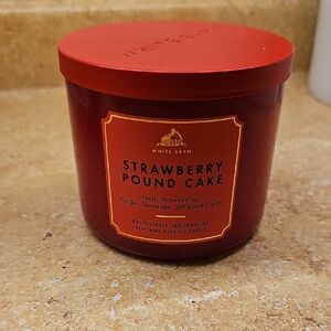 White Barn Strawberry Pound Cake Candle - Vibrant Red